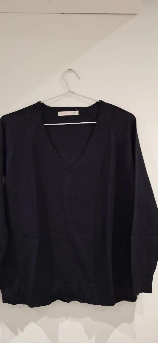 2 Jerséis Pico La Redoute Negro y Azul