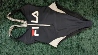 Fato de banho Fila preto e branco