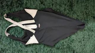 Fato de banho Fila preto e branco