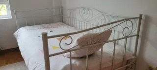 Diván de forja blanco