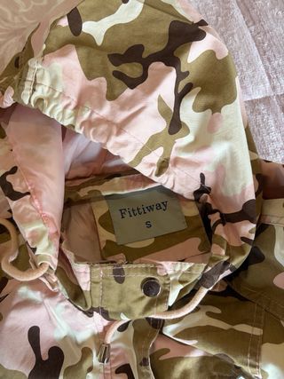 Gabardina Militar Camuflaje Rosa y Verde