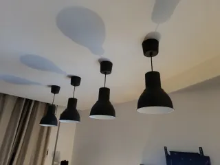 4 lámparas de techo IKEA HEKTAR gris oscuro