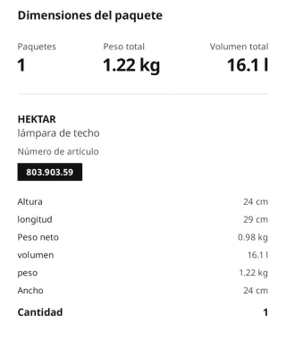 4 lámparas de techo IKEA HEKTAR gris oscuro