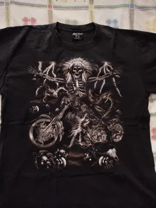 Camiseta Rock Chang XXL Calavera Motero