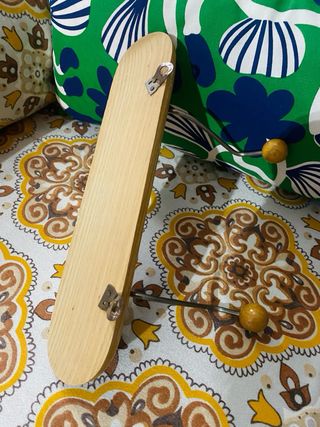 Perchero vintage madera metal Mid-Century 30cm