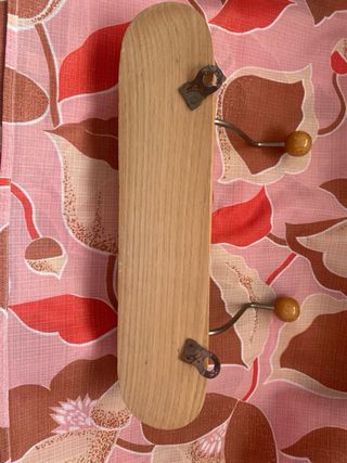 Perchero vintage madera metal Mid-Century 30cm