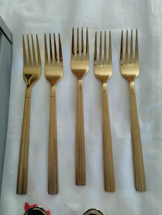 Posate Acciaio Inox Bavaria Oro 24 Pezzi