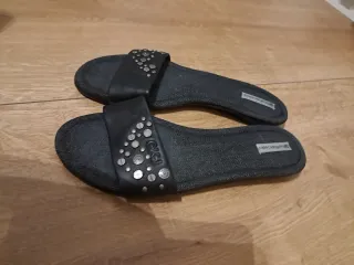 Sandalias planas Calvin Klein Jeans negras