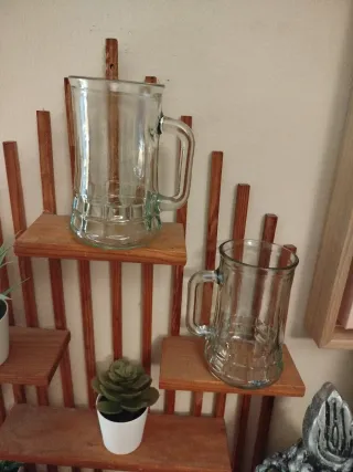 Jarras de vidrio para bebidas (2 unidades)