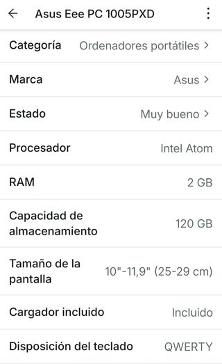 Asus Eee PC 1005PXD Negro