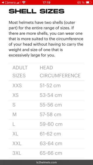 Casco Moto LS2 FF800 Storm Medida XS