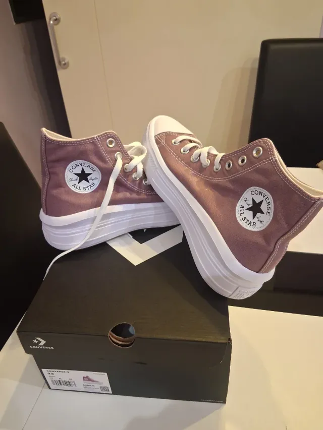 Zapatillas Converse plataforma rosas