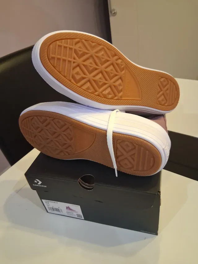 Zapatillas Converse plataforma rosas