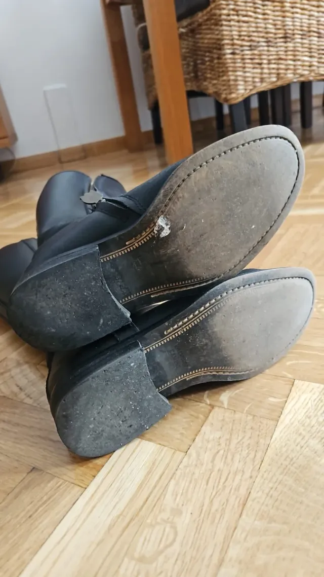 Botas Valverde del Camino Negras Cuero