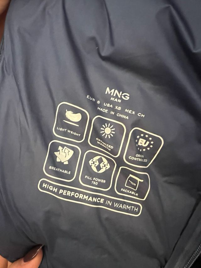 Chaleco acolchado Mango azul