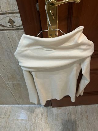 Jersey palabra de honor Zara color crudo