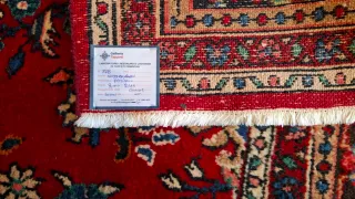 Tappeto lana rosso e blu