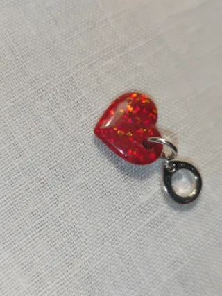 Pandora Charm Pendente Cuore Opale Rosso