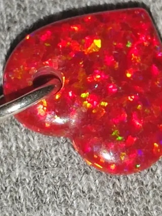 Pandora Charm Pendente Cuore Opale Rosso