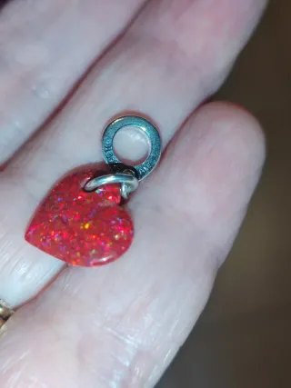 Pandora Charm Pendente Cuore Opale Rosso