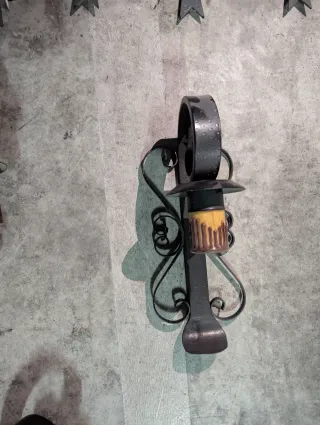 Lámparas forja negra estilo medieval