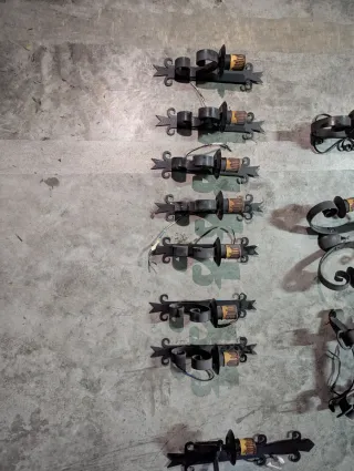 Lámparas forja negra estilo medieval