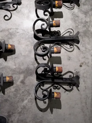 Lámparas forja negra estilo medieval