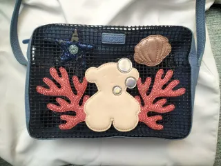 Bandolera Tous Beige y Azul