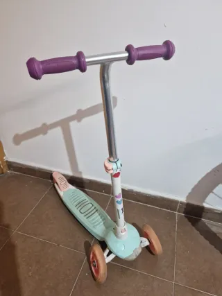 Patinete infantil 3 ruedas rosa y azul