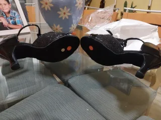 Zapatos de baile negros con brillos