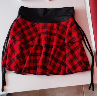 Falda cuadros escoceses talla única