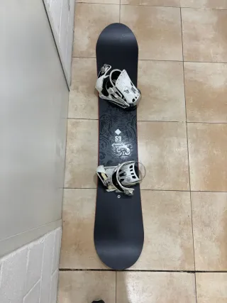 Tabla Snowboard con Fijaciones