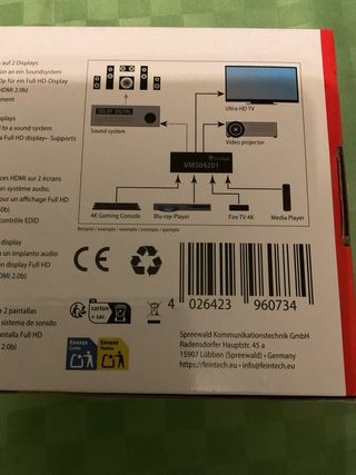 FeinTech VMS04201 HDMI 2.0 Switch 4x2