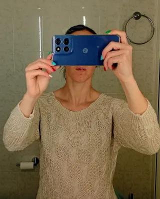 Jersey beige tejido con trenzas