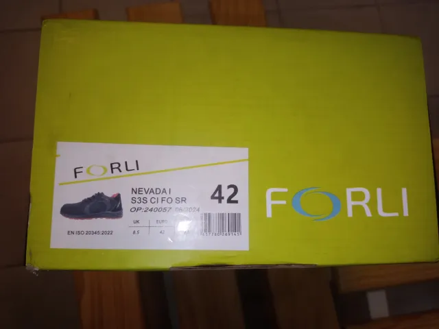 Zapatos de seguridad FORLI negros y rojos