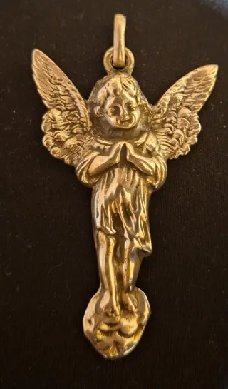 Colgante Ángel Plata 915 Antigua