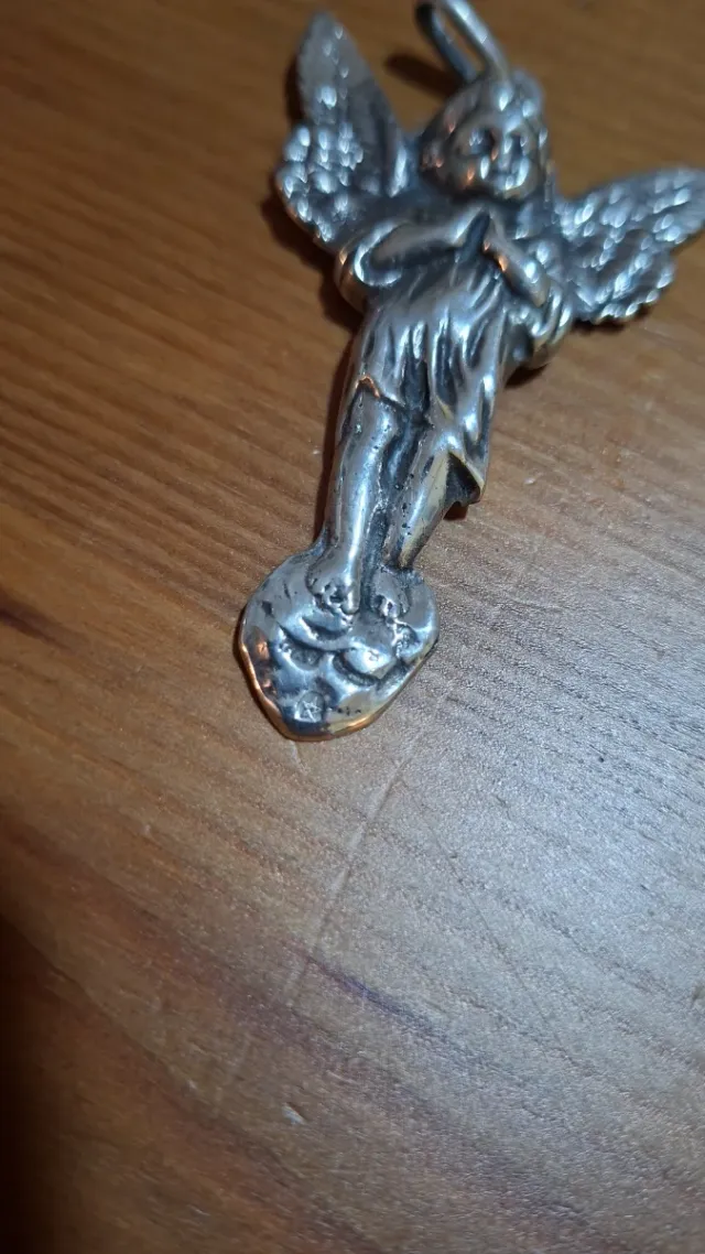 Colgante Ángel Plata 915 Antigua