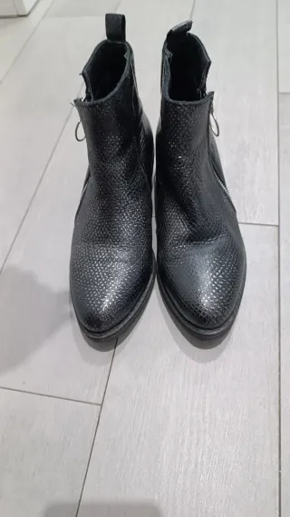 Botines negros y grises mujer