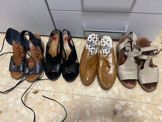 Lote 4 pares zapatos mujer talla 37