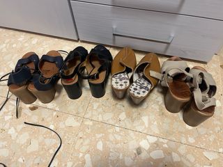 Lote 4 pares zapatos mujer talla 37