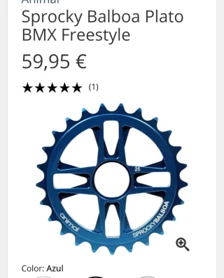 Plato BMX Verde marca  Animal rocky balboan ,de 23