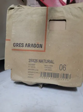 Gres Aragón Natural 25x25