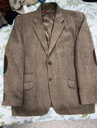 Americana Marrón Tweed con Coderas