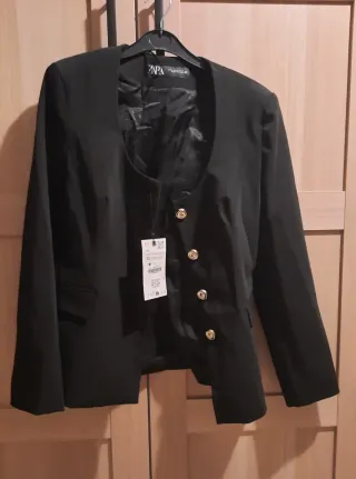 Blazer Zara Negro Talla XS