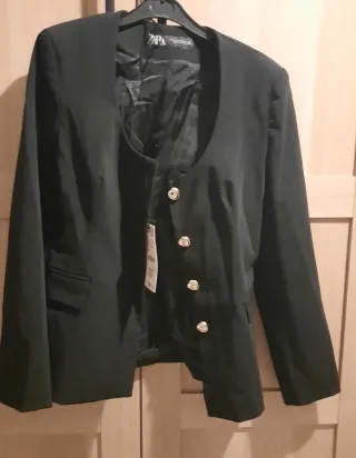 Blazer Zara Negro Talla XS