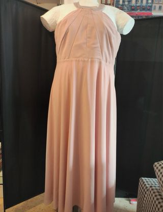 Vestido largo rosa palo talla 60