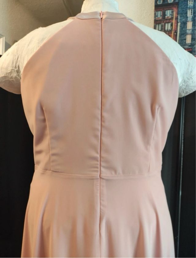 Vestido largo rosa palo talla 60