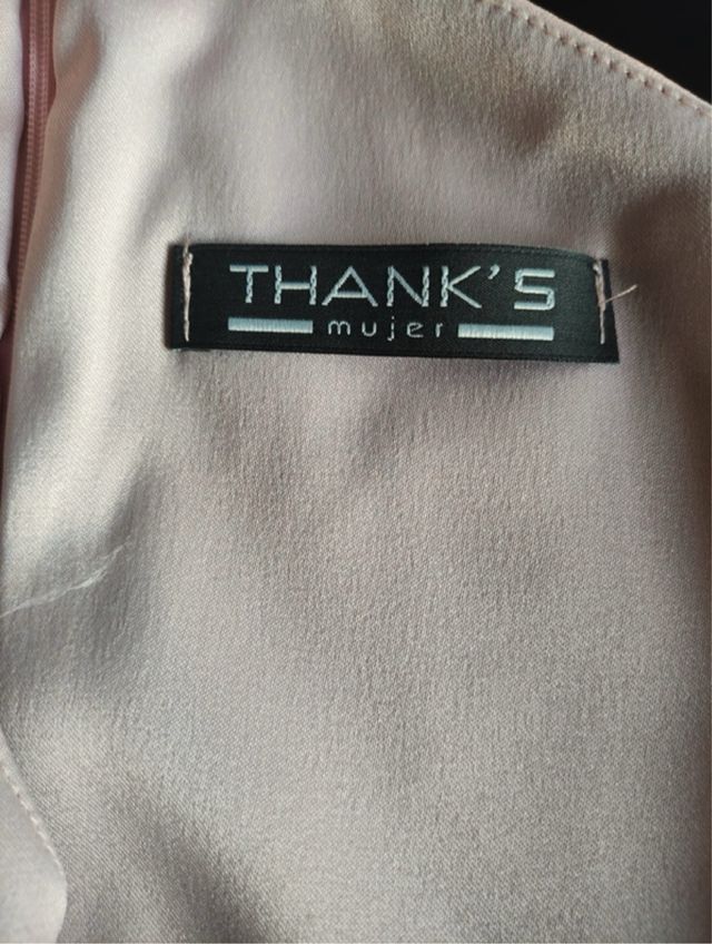 Vestido largo rosa palo talla 60