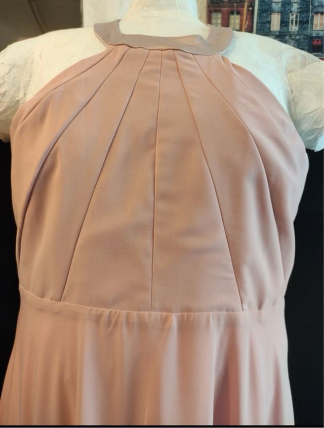 Vestido largo rosa palo talla 60