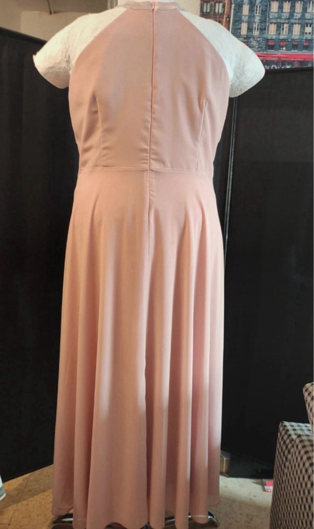 Vestido largo rosa palo talla 60